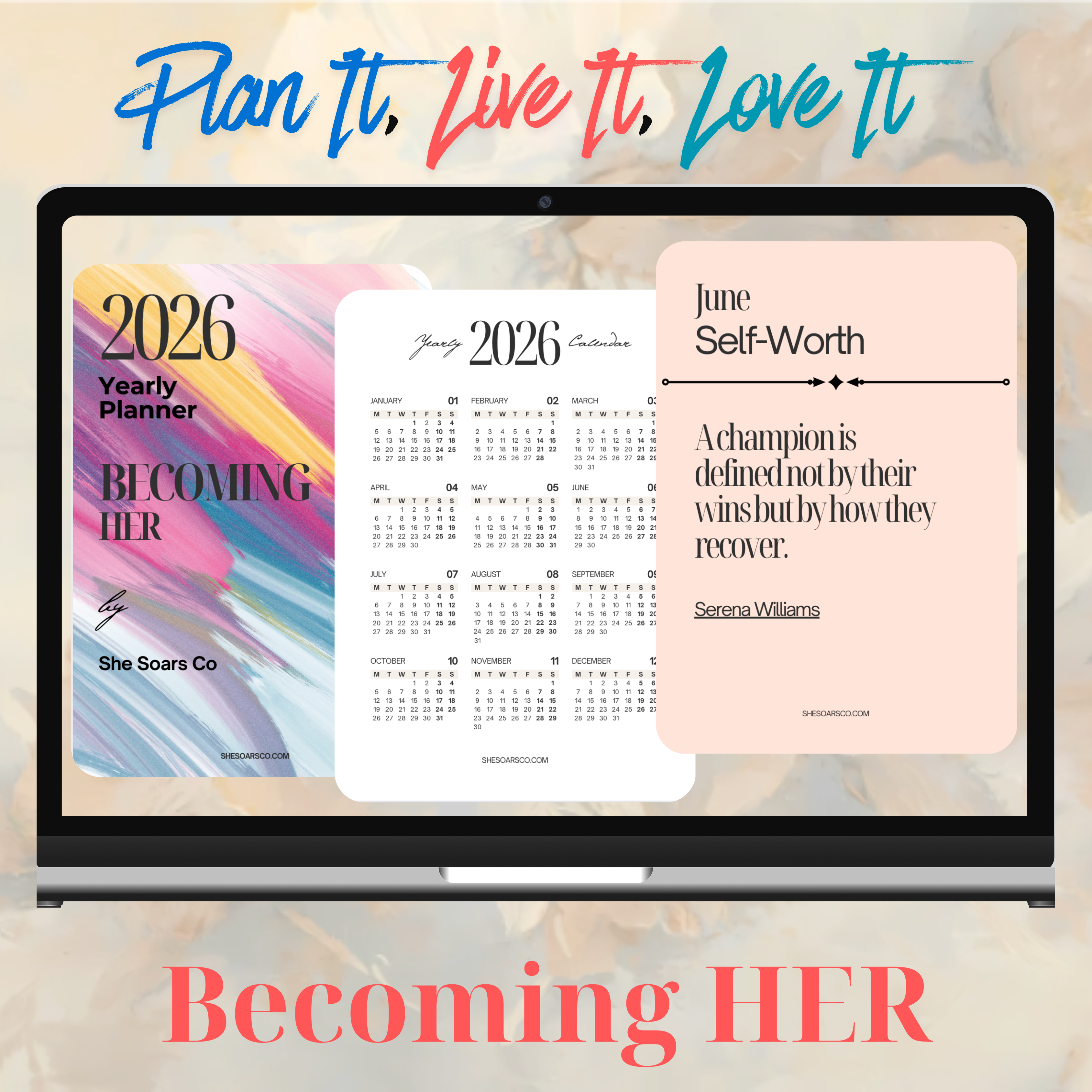 She Soars Co 2026 Becoming Her Goals Planner