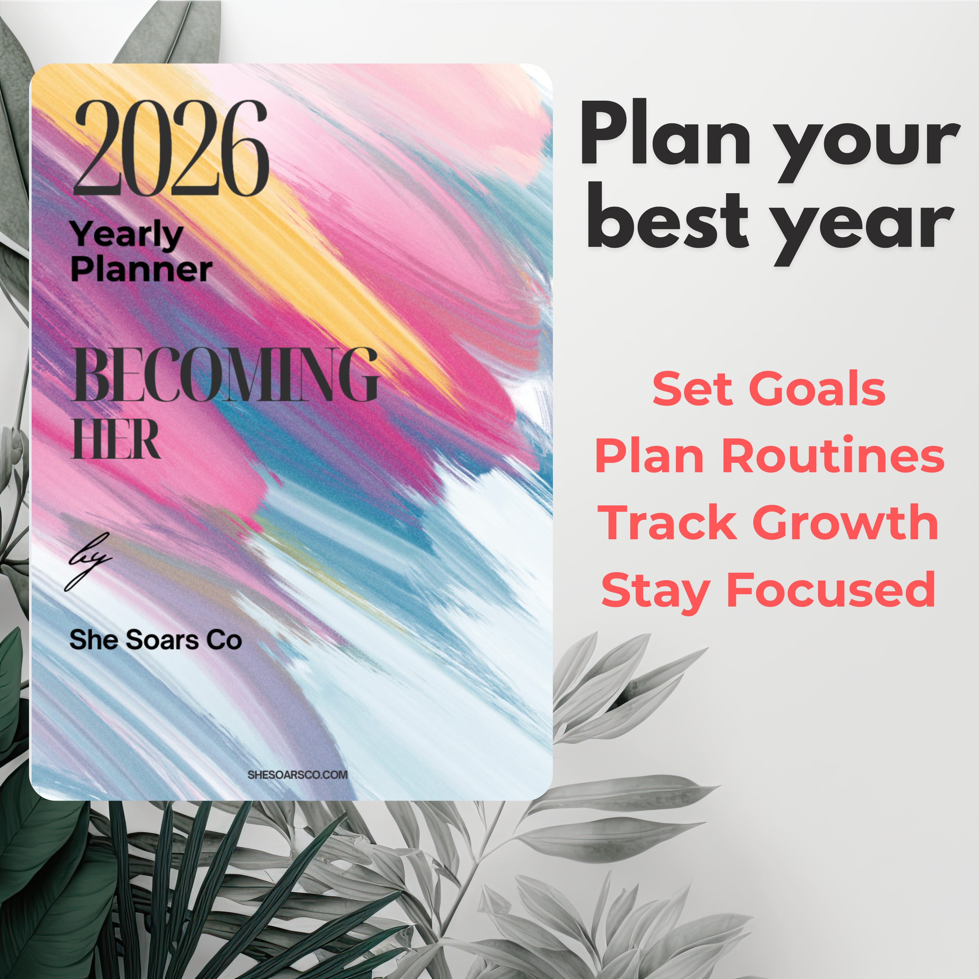 She Soars Co 2026 Becoming Her Goals Planner