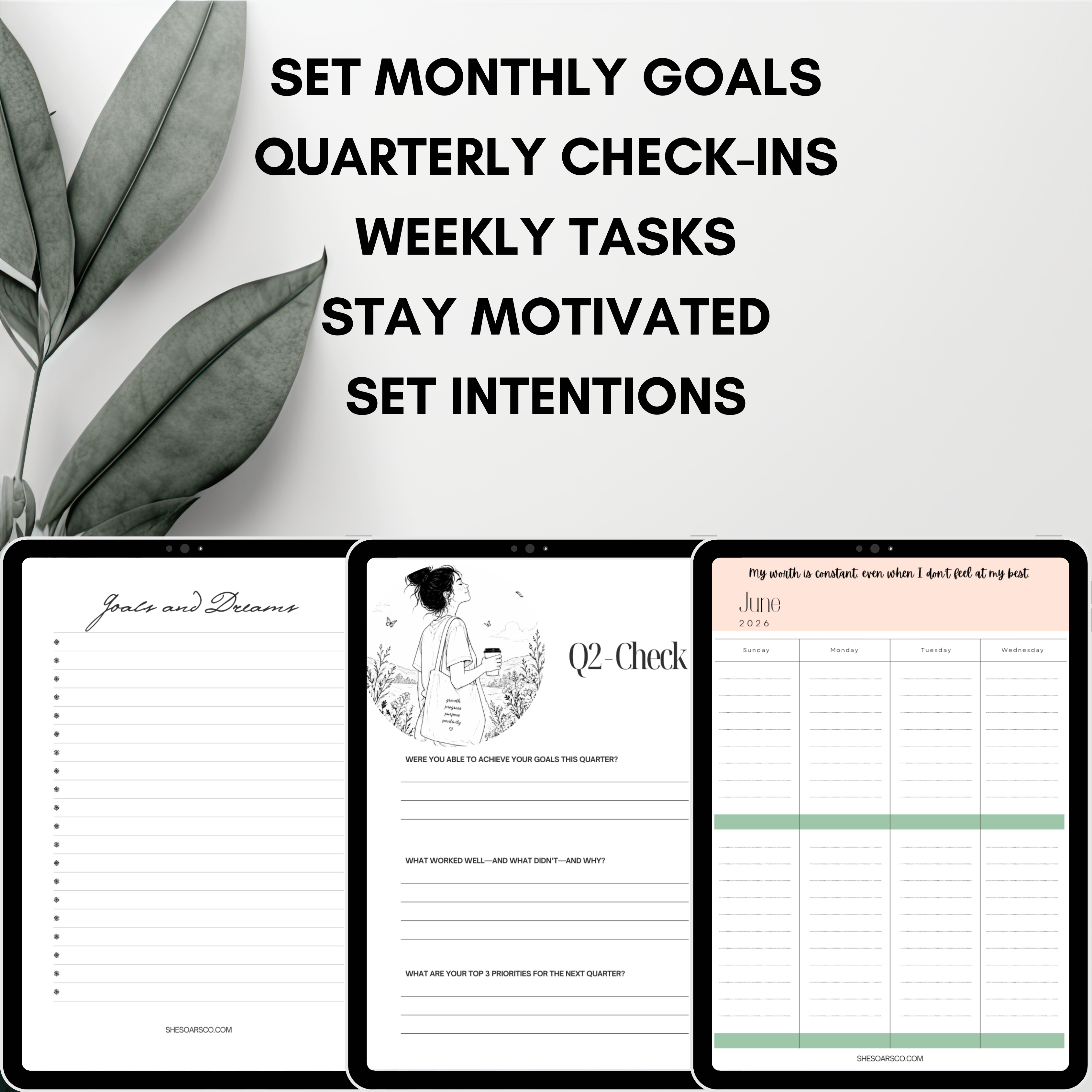 She Soars Co 2026 Becoming Her Goals Planner