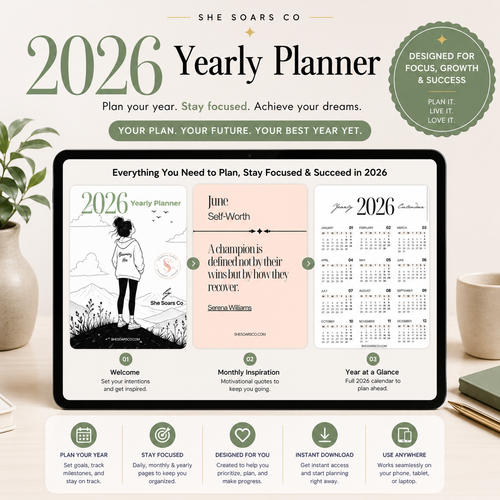 She Soars Co 2026 Goals Planner