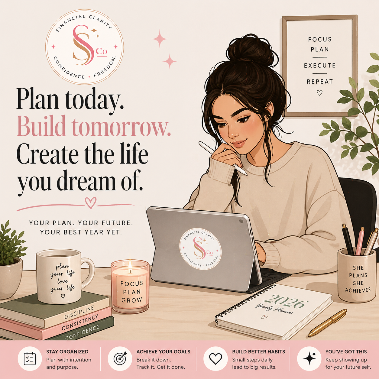 She Soars Co 2026 Becoming Her Goals Planner