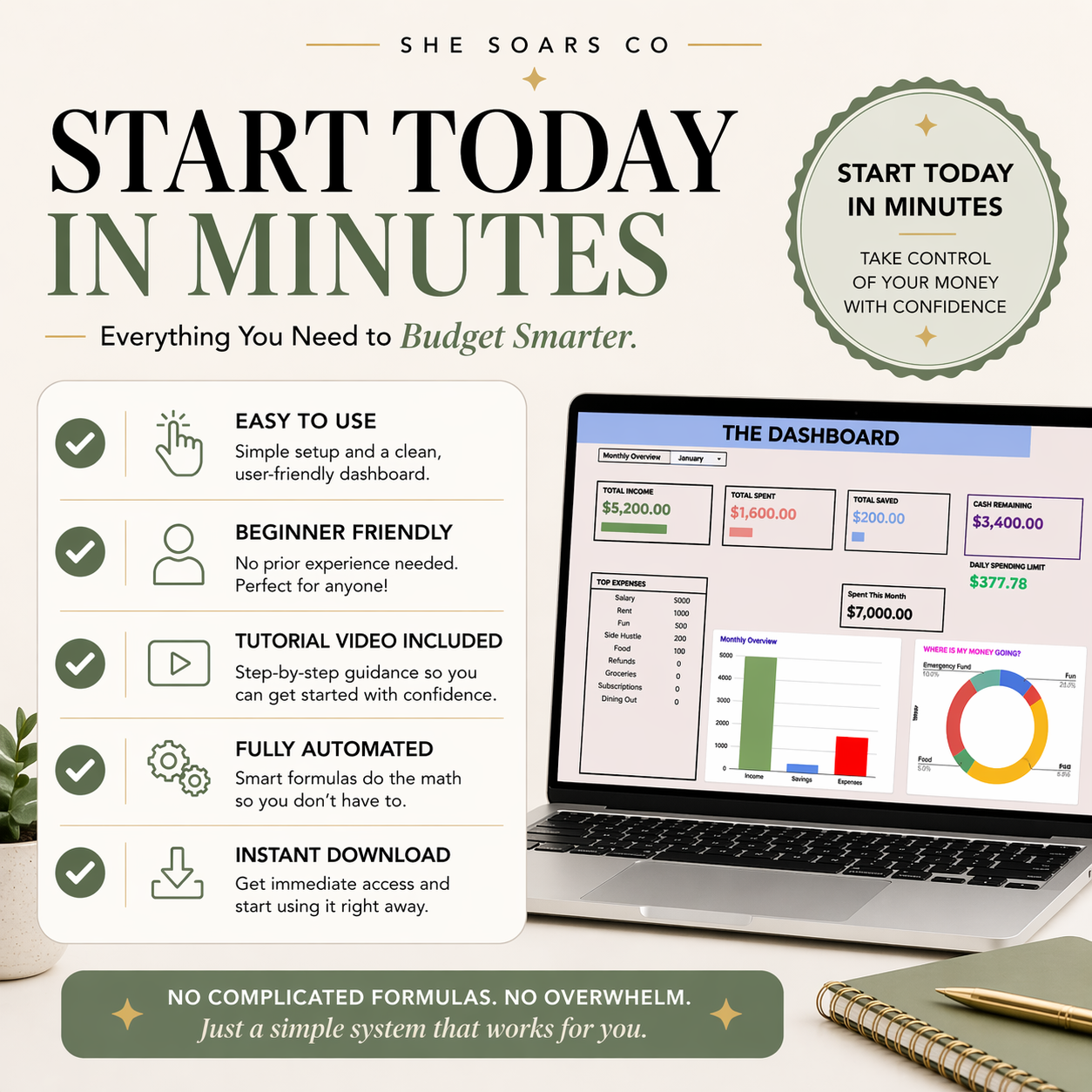 She Soars Budget & Finance Dashboard